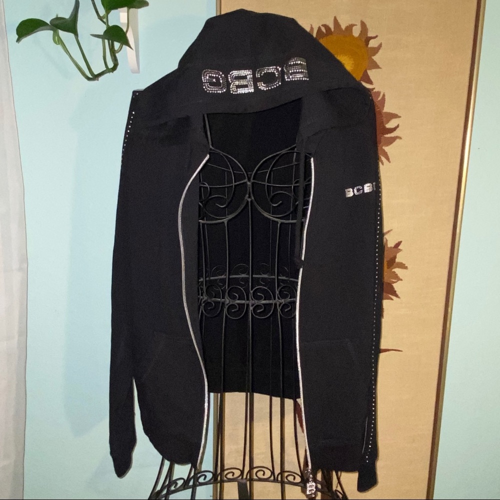 BCBG Embellished Zip up hoodie